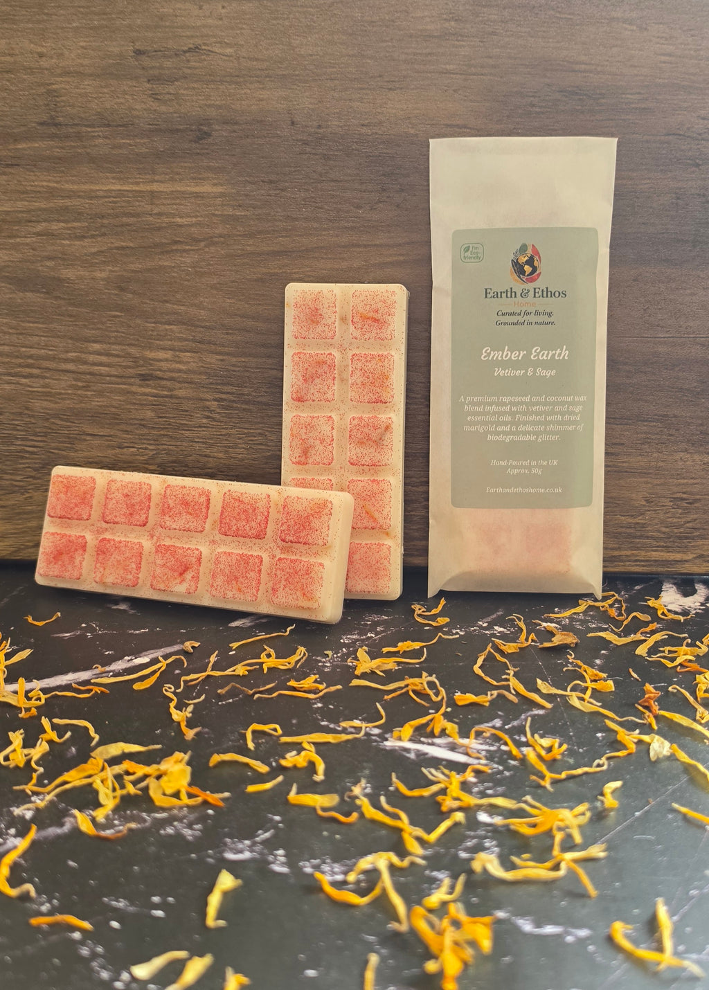 Ember Earth - Vetiver & Sage Luxury Snap Bar Wax Melt
